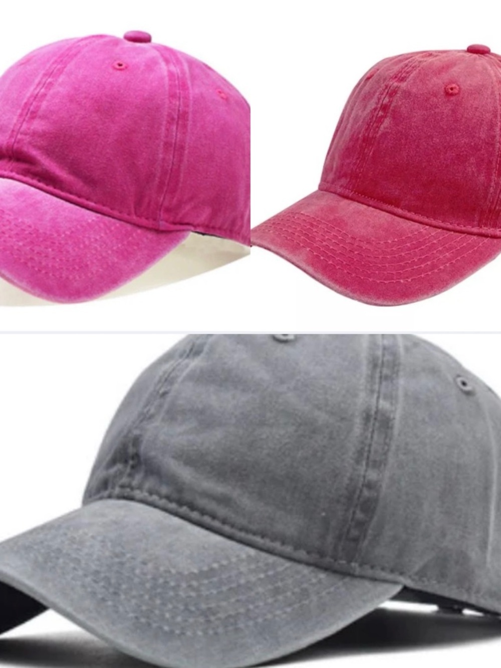 Classic Women's Velvet Baseball Cap - Pink, Red and Gray